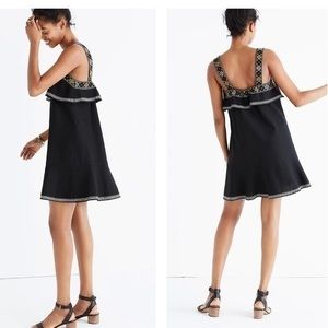 Madewell embroidered tier dress size L